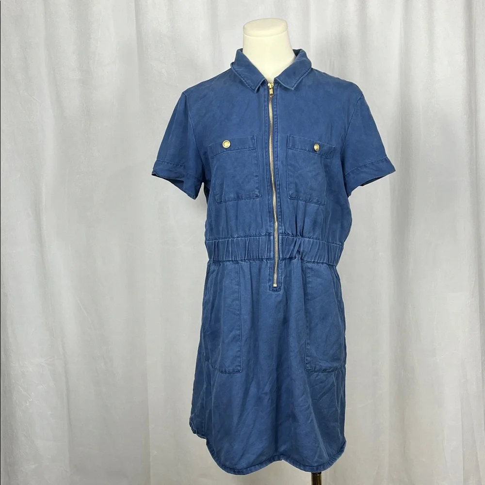 J. Crew‎ Zip-Front Denim Dress.